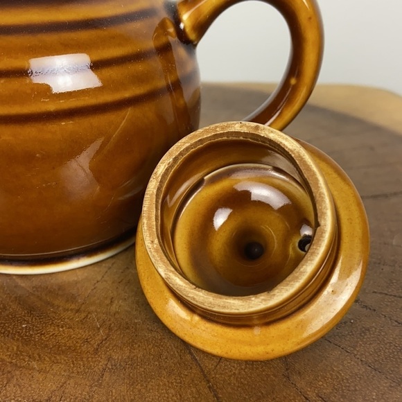 MINI pottery ceramic brown teapot single serving - Picture 3 of 9